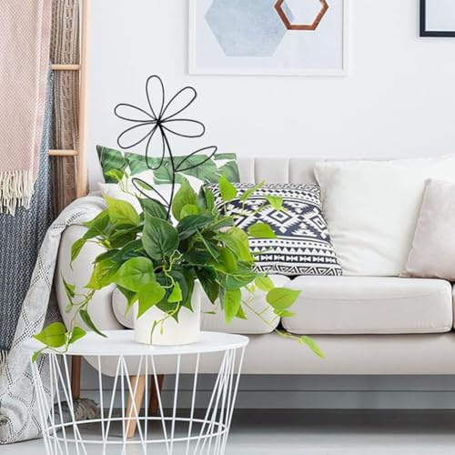 Treillis en métal pour plantes grimpantes - 32 x 14 cm - Support de jardin d'intérieur pour lierre, pothos et aneth vert - Noir - Pliable - Treillis Se