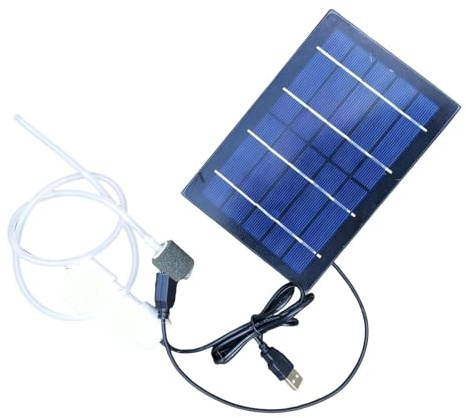 Solar-Teichbelüfter – Leise Teich-Sauerstoffpumpe, 18 x 15 x 1,5 cm, solarbetriebene Aquarium-Luftpumpe, Outdoor-Luft-Steinbelüfter für Teiche, Aquarium, Wassersauerstoffversorgung für Hobbyisten