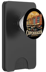 Vintage Copenhagen Denmark Travel Souvenir Landmark Gift PopSockets PopWallet for MagSafe
