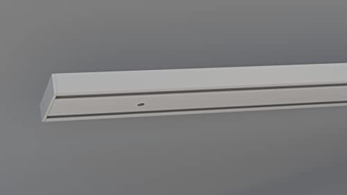 indeko OBJEKTSCHIENE, Innenlaufschiene auf Maß, 2-Lauf, weiß, Komplettset mit Zubehör