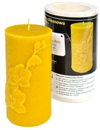 LYSON Kerzengießform Silikonform Walze Orchideenzylinder Höhe 13 cm Silikon Kerzenform für Sojawachs, Bienenwachs, Gips, Seifer, Aromatherapie Kerzenherstellung Bienenwachskerzen Geschenkidee