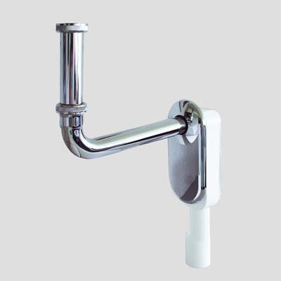 UP-Siphon Sanit 1 1/4x40/50 f.Wascht. mit Ablaufbogen verchromt 31.601.00..0000