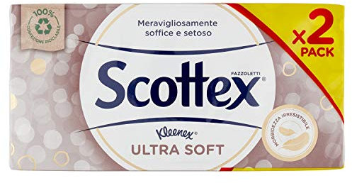 Scottex Ultra Soft Box Fazzoletti, 2 Box da 80 Fazzoletti