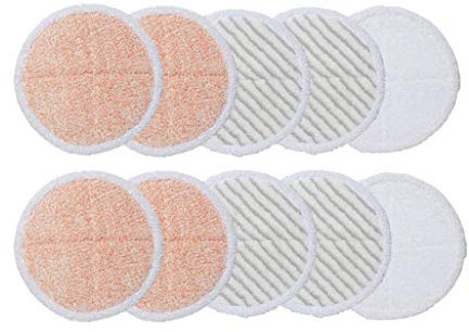 Supremery 10x Mikrofaser Reinigungs Pads kompatibel mit Bissell Spinwave 20522 2240N 2039A Mopp Pads (4x Orange + 4x Grau + 2x Weiß)