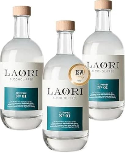 Laori Juniper No 1 | Alkoholfreie Alternative zu Gin | Natürliche Botanicals | Frei von künstlichen Aromen | Vegan & Zuckerfrei | Gin-typischer Geschmack | Mild-würzige Frische | 3x500 ml Set