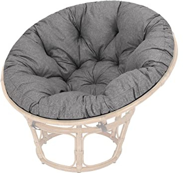 PillowPrim Polster für Papasansessel, Auflage, Ersatzpolster Papasan D 114 cm Bodenkissen gepolstert Sitzkissen Krabbeldecke Hängesessel Made in EU - Anthrazit