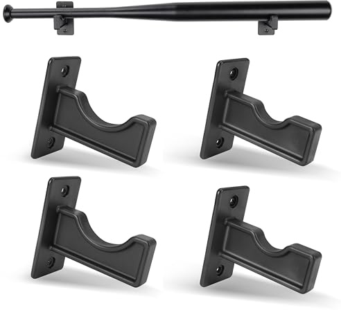 BOOSTEADY 4 Pcs Baseball Bat Wall Mount,Softball Bat Holder,Bat Wall Rack Hangers for Holder for Horizontal Display