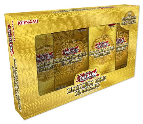 Arkero-G YuGiOh! Maximum Gold EL Dorado Lid Tuckbox DEUTSCH (4 Booster je 7 Karten) 100 Small Soft Sleeves