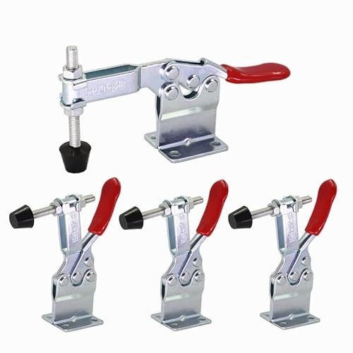 CN-BOGONG Toggle Clamps (Heightened GH-201-BHB) - Red, 198 lbs/90KG Capacity