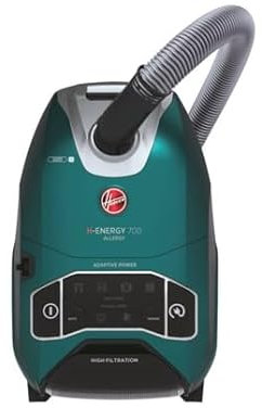Hoover HE730ALG, Aspirateur Traineau avec Sac,Puissance Aspiration 850 W,Variateur de Vitesse, Grande Capacité 5L, Ultra Silencieux, Rayon d'action 11m + Brosse Spécial Poils Animaux + Allergies