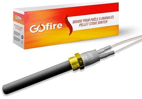 Bougie céramique d'allumage pour poêle à granulé compatible JOLLY MEC/SKIA/EXTRAFLAME/BESTOVE/DEVILLE/HAAS+SOHN - écrou 3/8-300W