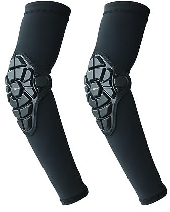 IEEDFJKK 2 Stück/Lot leichte Ellenbogenschoner – verstellbare Passform für Motorrad und Motocross, langlebige Konstruktion, Motorrad Ellenbogenschoner, Schwarz, M