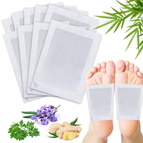 Detox Fußpflaster, 100 Stück Fusspflaster Zum Entgiften, Entgiftungspflaster Füße, 100% Natürliche Fußpads Deep Cleansing Foot Pads, Fusspflaster zur Entgiftung Detox Pflaster,Fördert die Durchblutung