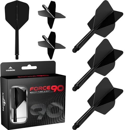 Mission Force 90 Black NO6 - Dart Flights Short