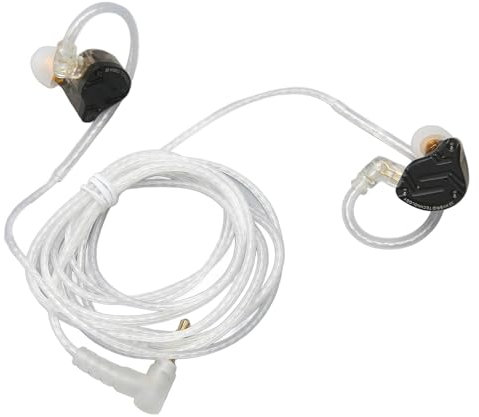 ASHATA ZS10 PRO X Cuffie Monitor In Ear, Auricolari Monitor Cablati HiFi, Cavo Staccabile a 2 Pin, Auricolari IEM con Driver Ibrido per Musicisti Audiofili DJ Stage