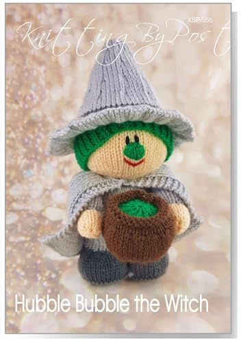 Knitting by Post Knitting Pattern Leaflet for Hubble Bubble The Witch Dolly from Doll Halloween Soft Toy A5 Leaflet