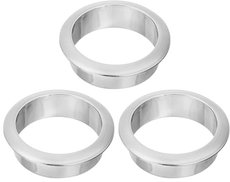 sourcing map 3 Pcs 1.97 inch (50mm) Nylon Desk Grommets, Plastic Cable Hole Cover, Wire Cord Cable Organizer for Computer Desk Cabinet, Silver