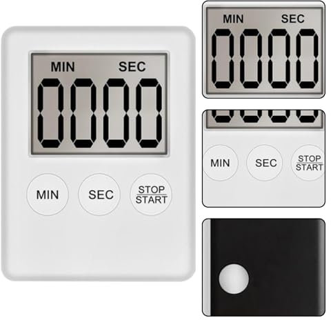 Timer Digital Küchentimer Küche Digital Küchentimer Eieruhr Kurzzeitwecker LED Bildschirm Digitaler Kochtimer Count Up/Down Timer Küchentimer Große Digitaler Countdown Countup Timer