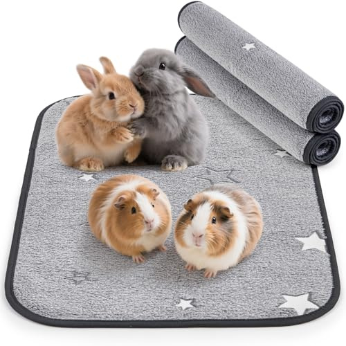 PICK FOR LIFE wasserdichte & Schnell Saugfähige PIPI Pads für Meerschweinchen und Kaninchen - Waschbare Fleece Unterlage für Käfig, Boden, Sofa