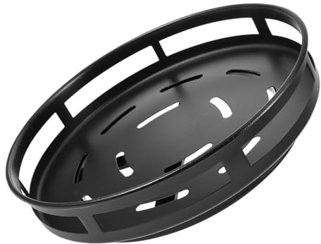 CIYODO Estante Giratorio de Especias Negro, Metal, Circular, Cocina | Acceso Fácil de 360 Grados, Diseño Capa, para Aceites y Condimentos, Uso Doméstico