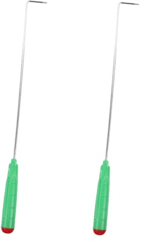 ETHZZLE 2pièces Tisonnier De Cheminée Fer Poignée Confortable Résistant Pour Camping Et Foyer Extérieur Accessoire Pratique Pour Barbecue Et Feu De Camp