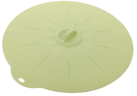 TIDTALEO 1Pc Extra Large Round Food Grade Silicone Sealing Lid Suction Food Preservation Cover for Home Use Microwave Dishwasher Safe Green