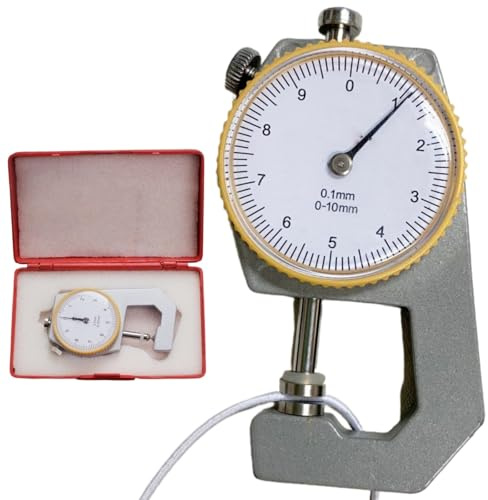 Spessimetro a Quadrante,Quadrante Spessore Calibro,Misuratore di Spessore del Quadrante,Calibro di Spessore,Calibro Portatile per Tester di Spessore,Calibro di Spessore per Filo Tester