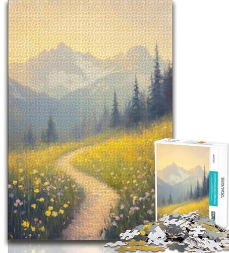 Country Road Puzzles für Erwachsene und Jugendliche, 1000 Teile, Spielzeug, Lernspiele, Stressabbau, Wunschliste mit Weihnachtsmann, 38x26cm