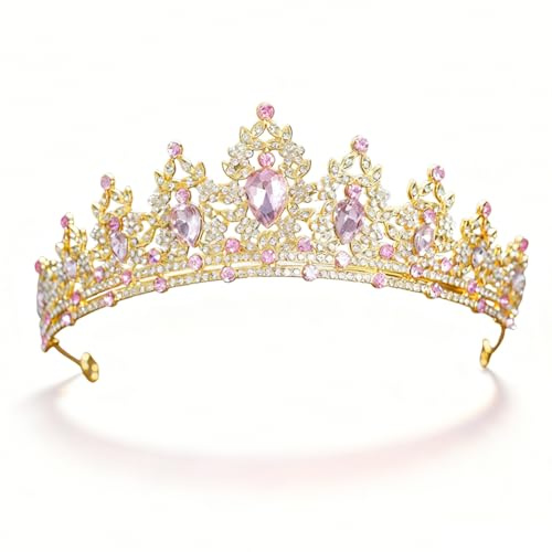 Krone Mädchen, Braut Diadem Kristall Königin Krone Tiara Sparkly Strass Prinzessin Kostüm Hochzeit Prom Geburtstag Pageant Party Tortenaufsatz Karneval Kopfschmuck,Abschlussball Festzug