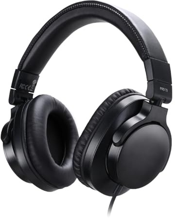 Alomejor Over Ear-Hörlurar, Hörlurar med Kabel, 6,35 Mm-uttag, för Inspelning Av Livestreaming, Svart