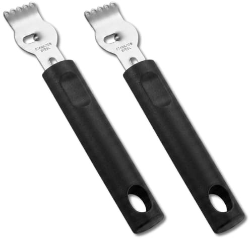 YUNTRUN 2 Pcs Zester, Lemon Zester, Stainless Steel Grater for Cake Baking, Dessert Garnish and Orange Skinning, Citrus Peeler Tool, Home Kitchen Fruit Rind Shredder Accessory