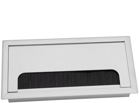 Square PC Computer Desk Grommet, Nails, Screws & Fasteners Grommets Table Cable Tidy Wire Hole Cover Outlet (160 * 80 * 25mm/6.3 * 3.1 * 1in)