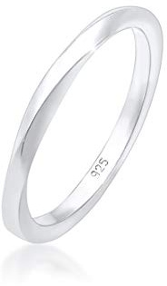 Elli Ring Damen Gedreht Klassisch 925 Silber 54mm