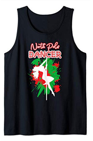 North Pole Dancer | Naughty Santa Christmas Stripper Tank Top