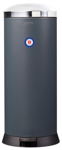 ROSSIGNOL Poubelle de cuisine, Poubelle 30L, Poubelle à pédale, Fabrication française, Fermeture silencieuse, Seau intérieur amovible avec anse, BOMBA