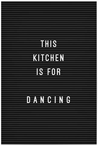 artboxONE Poster 60x40 cm Typografie Letterboard Kitchen Dancing - Bild Board Dancing die küche ist zum tanzen da