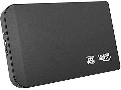 Disque dur externe en alliage 2 To/500 Go/320 Go/60 Go USB 3.0 pour stockage de sauvegarde mobile, convient pour PC, ordinateurs portables, MacBook, Smart TV (1 To, noir)