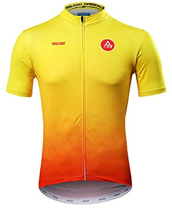 GITVIENAR Radtrikot Herren Kurzarm, Atmungsaktiv Schnelltrockend Reflektierendes Fahrradtrikot mit Tasche Fahrradbekleidung Fahrrad T-Shirt für Männer Herren MTB Fahrrad Rad