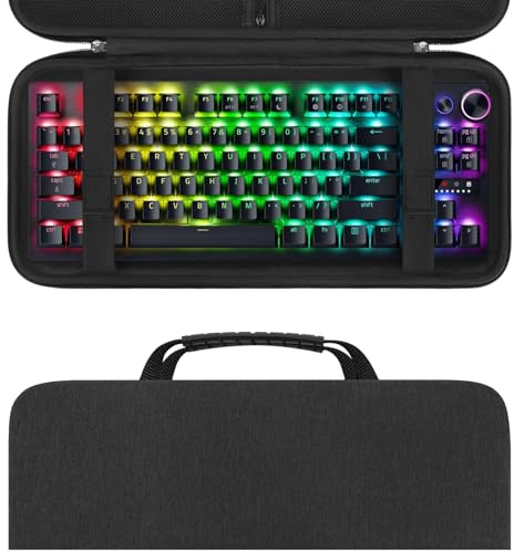 Linkidea Étui de Voyage Rigide pour Clavier TKL, Ordinateur 87 Touches, étui de Transport, Sac de Rangement de Protection, Compatible avec Clavier Razer Huntsman V2 TKL Tenkeyless