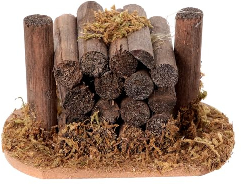 Holyart Miniaturpflanzen für Krippen: Holzstapel und Moos für Selber-Bauen-Krippe