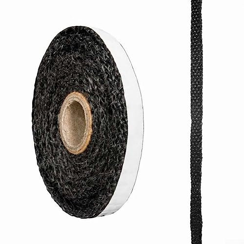 PETSTIBLE Joint autocollant en verre pour poêle à bois, revêtement autocollant pour poêle, cheminée, porte de four, résistance aux températures élevées