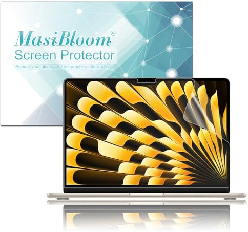 2 Stück Laptop-Displayschutzfolie für MacBook Air 15 Zoll M4 M3 M2 Chip Modell A3241 A3114 A2941 5H, matt, blendfrei