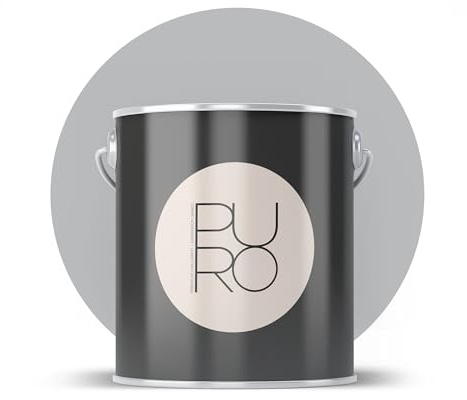 livingwalls PURO C1002 - Pintura de pared con muy alta opacidad, pintura interior mate de alta calidad, color gris – 5 l