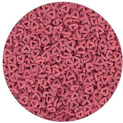 BrandNewCake® Confetti Cœurs Rouges 50g - Décorations Comestibles - Sprinkles pour Gâteaux et Pâtisseries