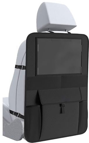 EKODE Car Seat Organiser Backseat Car Organizer Storage with Tablet Holder | Kids Travel Organizer with Pockets for Snacks, Drinks & Toys | Bottle holder | Car Seat Back storage (1)