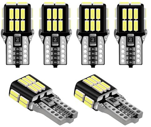 Defvnsy 6 Stück 501 Glühbirne 12V Weiß Glühbirne 1.8W für Innen Außen Landschaftsbeleuchtung