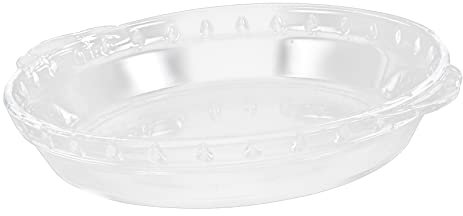 Zerodeko High Temperature Glass Baking Plate Round Plates Baking Dish Oven Microwave Refrigerator Dishwasher Safe Decorative Salad Holder