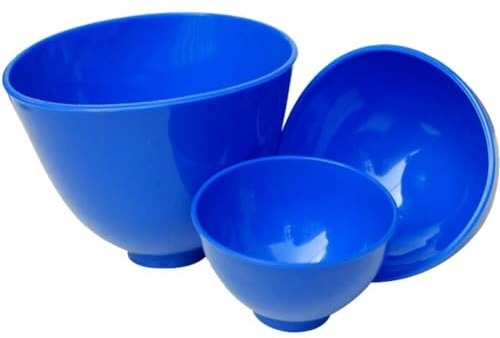 Lpitoy Bols De Mélange en Caoutchouc Flexibles, Spatules Dentaires en Caoutchouc en Plastique pour Matériaux D'alginate De Plâtre 3 Pièces
