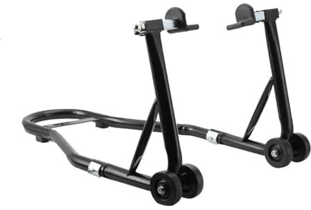 NICCOO Motorradheber Motorradständer, bis 385KG Tragfähigkeit, Hohe Stabilität & Standfestigkeit Motorrad Montagelift Heber für Vorderräder/Hinterräder