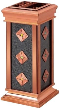 Poubelle Extérieure Cendrier Mülleimer Für Den Außenbereich Quadratischer Mülleimer Aus Edelstahl Für Den Außenbereich Kommerzielle Mülleimer Luxus-Mülleimer Ordures Déchets Extérieur(Rose gold)